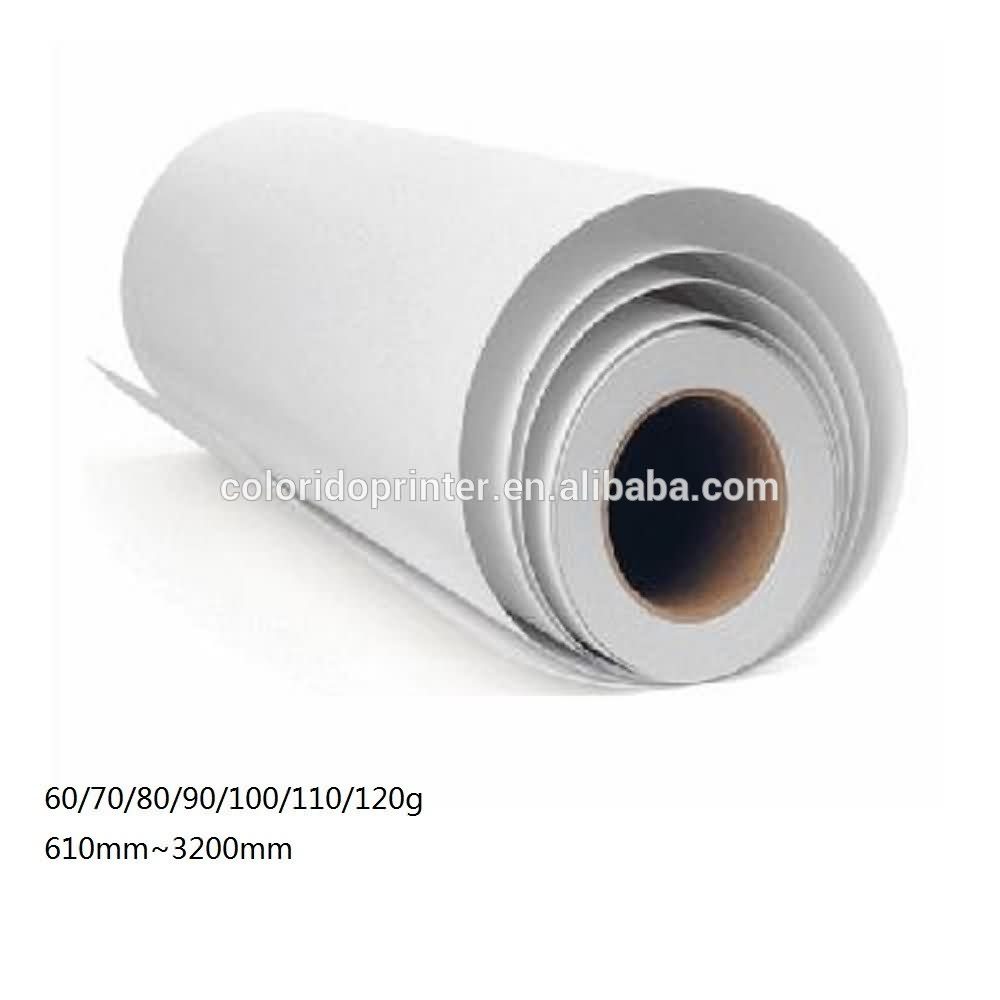 24 Years Factory 100g sticky sublimation paper roll for sportswear for Russia Factory