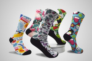 Custom sublimation printing socks custom digital 3d printed socks