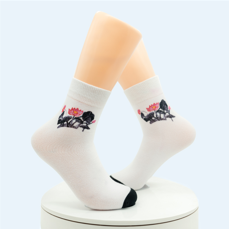 High Quality Tie Dye Custom Print Colorful Print Cotton Socks Featured Image