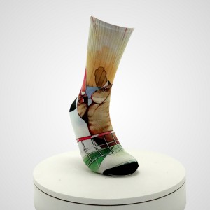 Търговия на едро с персонализирани домашно забавни луди модни памучни чорапи, персонализирани мъжки чорапи с сублимирано лого на глезена, забавни персонализирани щастливи мъжки чорапи