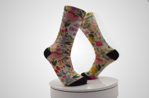 Chaussettes longues chaudes à imprimé 3D pour femmes, chaussettes imprimées