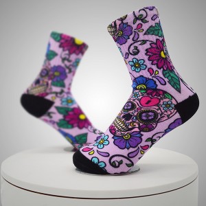 Geyik Desenli Dijital Baskılı Çorap