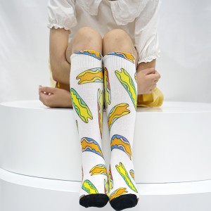 ODM Factory China Custom Logo Sublimation 3D Printed Blank Socks Digital Printing Design Your Own Sock Meias