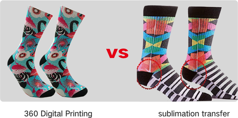 Digital Printing Socks VS Flat Sublimation Socks