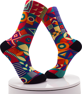 Pack up the printed socks and send them to the customer. The whole process of polyester socks is finished