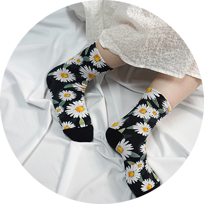 květinové ponožky
