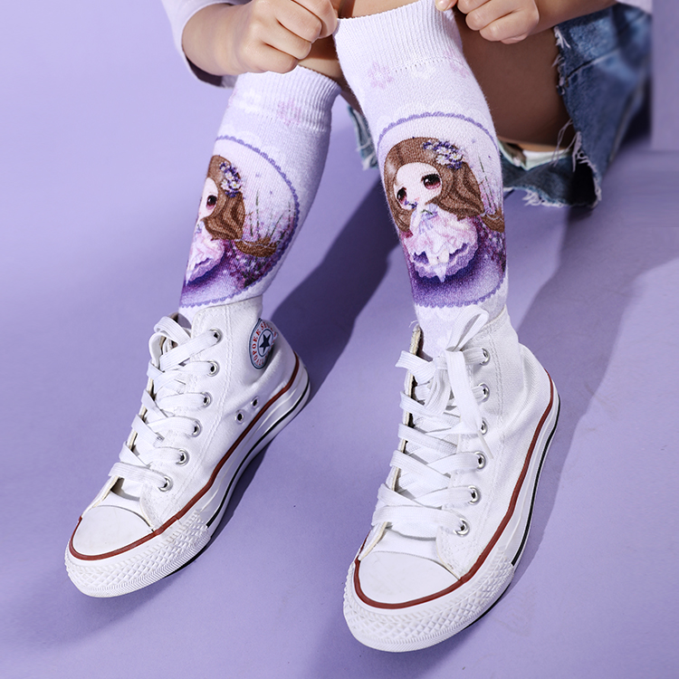 Young Cute Teen Kids Girls Tube Socks, Long Socks For Girls Featured Image