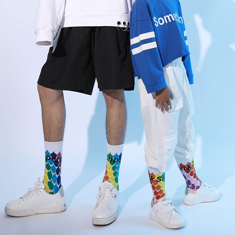Custom Hot Sale Winter New Fashion Printed Crew Socks Women Featured Image