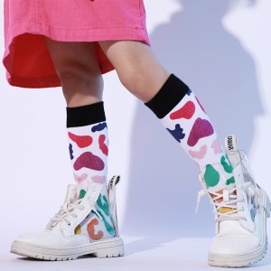 Custom-Made 3D Cartoon Cute Young Girl Tube Socks, Socks Girl