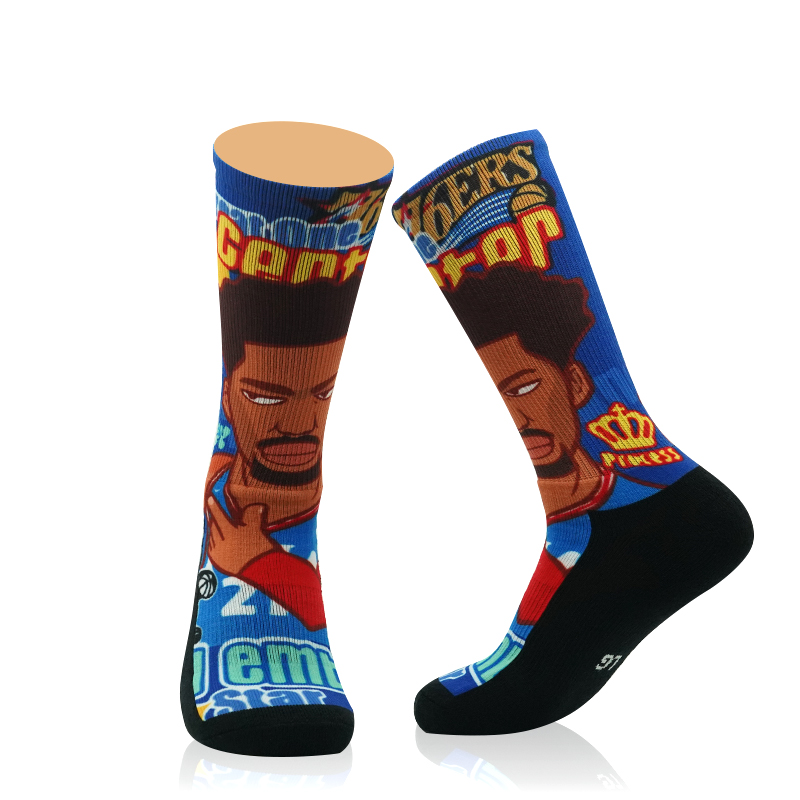 FULL PRINT STREETWEAR SOCKS – CUSTOM-Basketball star socks Featured Image